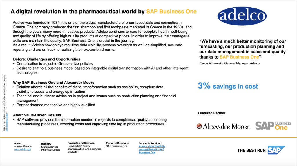 Adelco | A digital revolution in the pharmaceutical world by SAP Business One