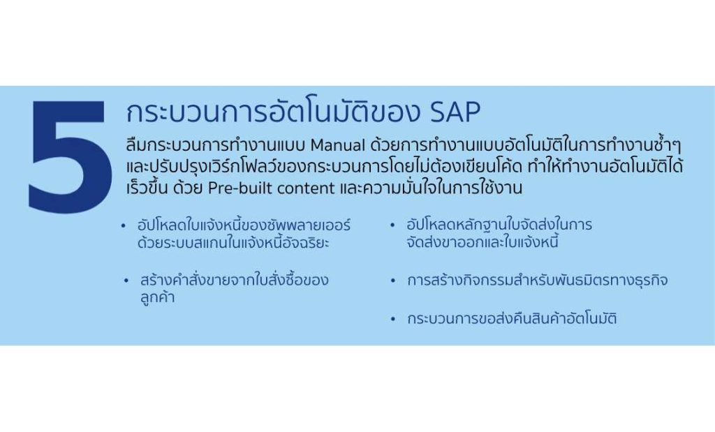 กระบวนการอัตโนมัติของ SAP
