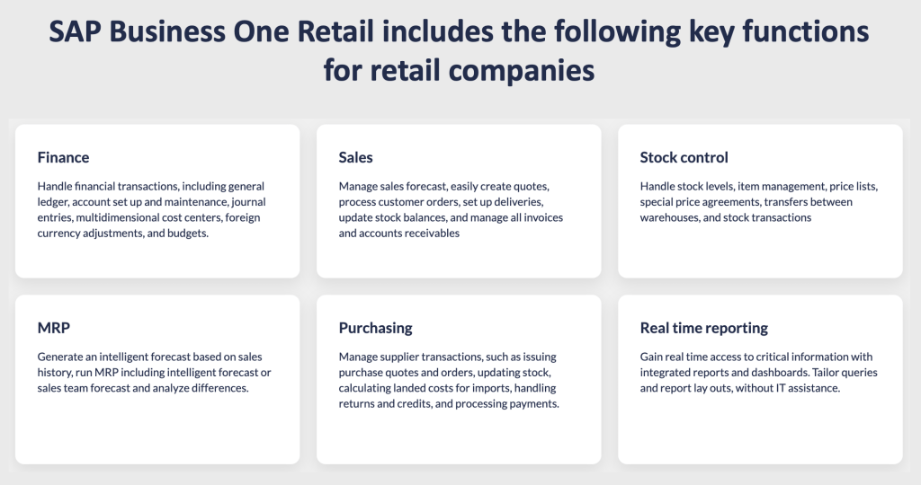 SAP Business One สำหรับธุรกิจค้าปลีก: การรวมระบบ POS และ eCommerce