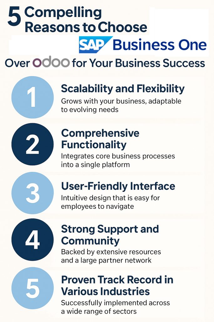 5 Compelling Reasons to Choose SAP Business One Over Odoo for Your Business Success - Infographic